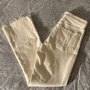 Rag & Bone Cream Ankle Jeans